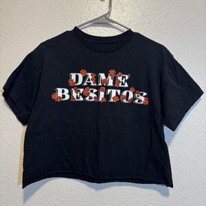 Tree Hugger Nation Crop Top Dame Besitos (Give Me Kisses) Size Medium Y2K